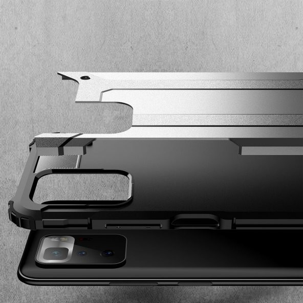KNY Xiaomi Poco X3 GT Kılıf Çift Katmanlı Armour Case Siyah - 2