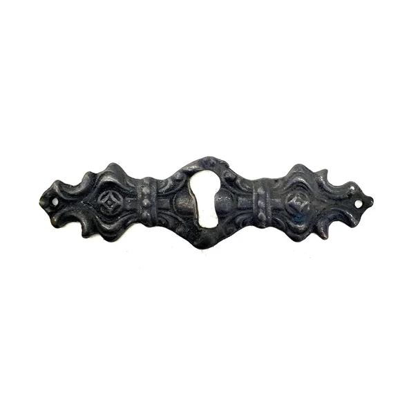Antika Tarz Dekoratif Pirinç Anahtar Ağızlığı -  28x104mm, Oksit - 1