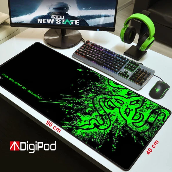 Gaming Mousepad Oyuncu Mousepad 90X40 Xxl Büyük Oyuncu Mousepad Kaymaz Taban 4mm Kalınlık - 4