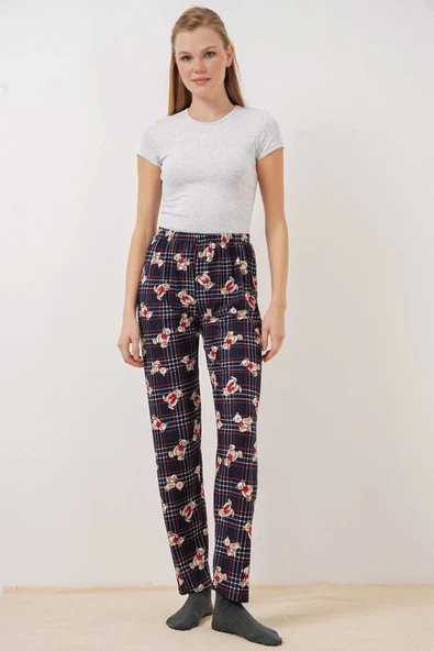 4323 Desenli Pijama Altı - Lacivert - 3