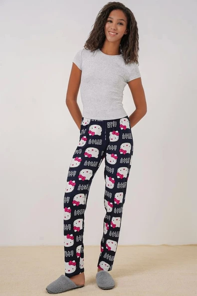 4323 Desenli Pijama Altı - A.Lacivert - 2