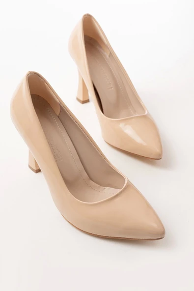 ST-001 Nut Rugan Günlük 9 cm Topuklu Bayan Stiletto Ayakkabı - 5