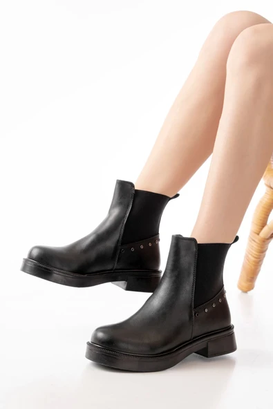 02-2005 Siyah Lastikli Günlük Kadın Bot ürün görseli