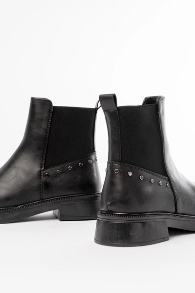 02-2005 Siyah Lastikli Günlük Kadın Bot - Resim 4