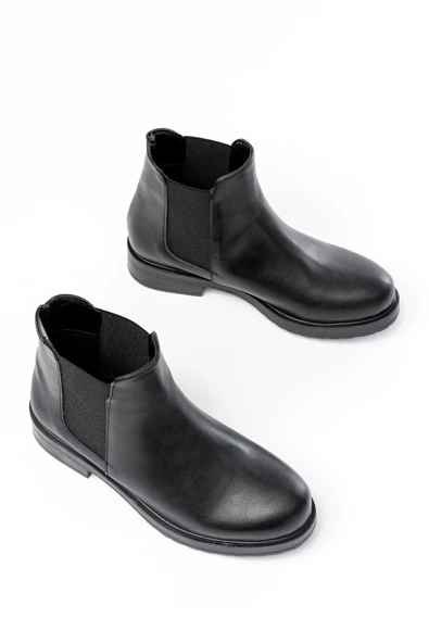 165-230 Siyah Lastikli Günlük Kadın Bot - Resim 5