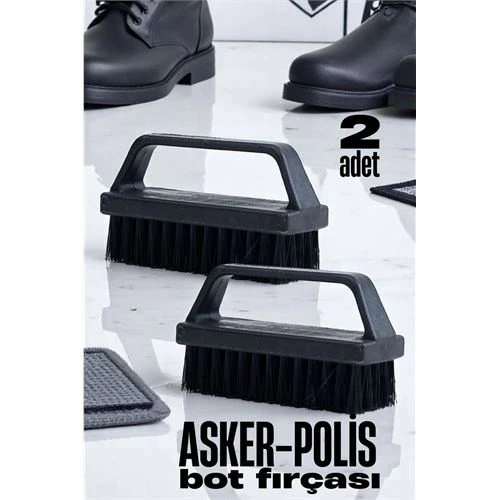 Sert Kıllı Asker-Polis Bot Fırçası - Leke Çıkarıcı Elbise Fırçası 2 ADET