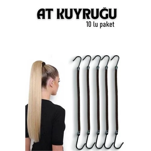 Kancalı At Kuyruğu Lastik Toka 10 ADET - 2