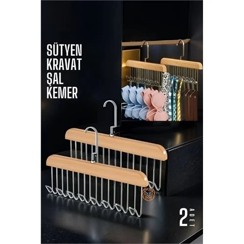 Dolap İçi Askı 2 adet Sütyen Şal Kravat Kemer Çanta - 2