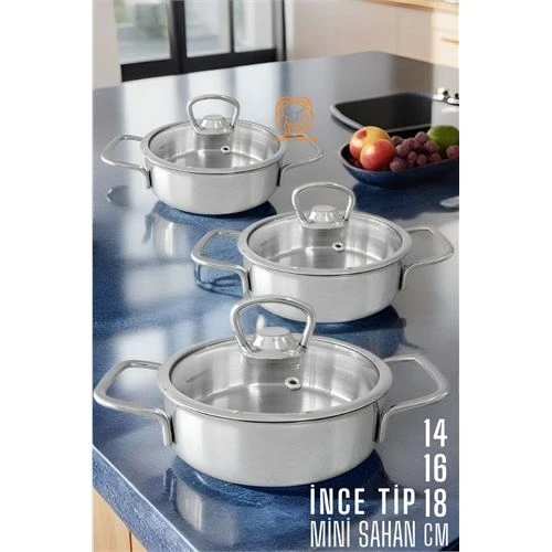 Sahan Tencere Mini Midi Maxi 3 lü SET - 2