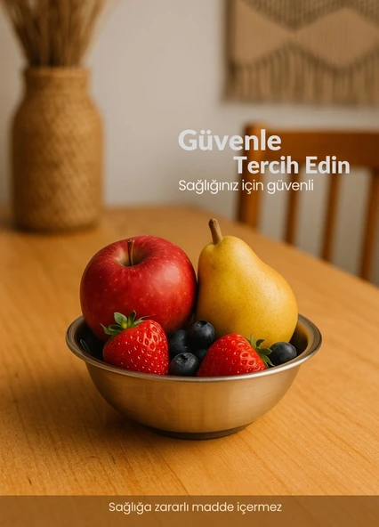 2'li Set Sağlıklı Paslanmaz Çelik Kase - Çok Yönlü Çorba, Salata ve Meyve Kabı 350 ml No 1 - 3