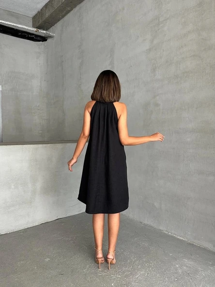 Salaş keten elbise - Resim 4