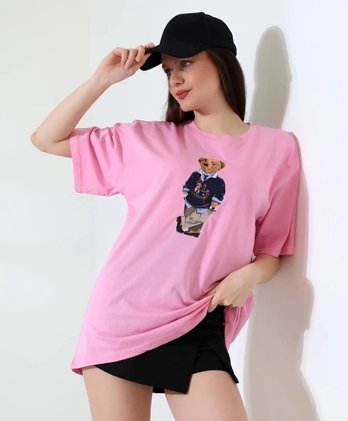 Ayıcıklı oversize tişört