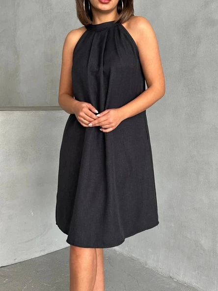 Salaş keten elbise - Resim 6