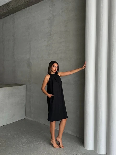 Salaş keten elbise - Resim 5