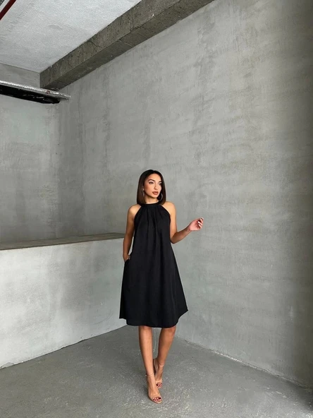 Salaş keten elbise - Resim 2