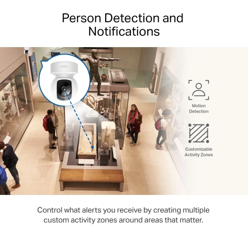 TP-LINK Tapo C212, 3,0Mpix, Iç ve Dis Mekan, WiFi-Ethernet, 9Mt. Gece Görüsü, 360 Dönüs, Dikey ve Yatay Hareket, Iki Yönlü Ses Güvenlik Kamerasi - 4