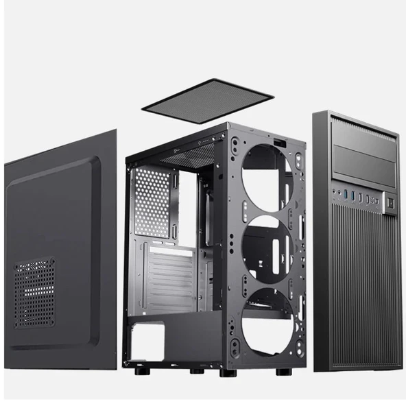 POWERBOOST VK-1651 500W USB 3.0x2+USB 2.0x2 Full Siyah ATX Kasa - 2