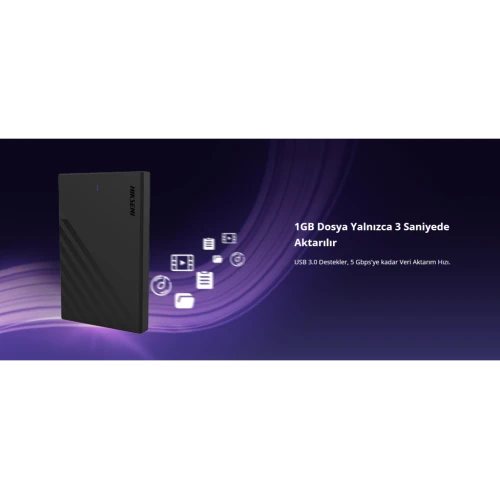 HIKSEMI  MHB201, 2TB, 2.5", USB 3.0, 5Gbps, Tasinabilir Harici SSD - 4