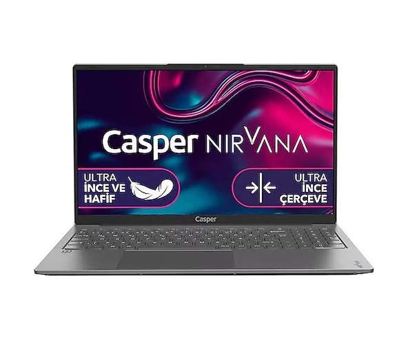 Casper Nirvana X600.1270-BF00X-G-F i7-12700H 16 GB 1 TB SSD Iris Xe Graphics 15.6" FreeDos Full HD Notebook