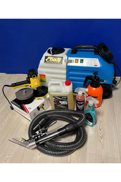 Koltuk Yıkama Makinesi Profesyonel Set Halinde (TELLİ HORTUM) 7 Parça Ürün Ile