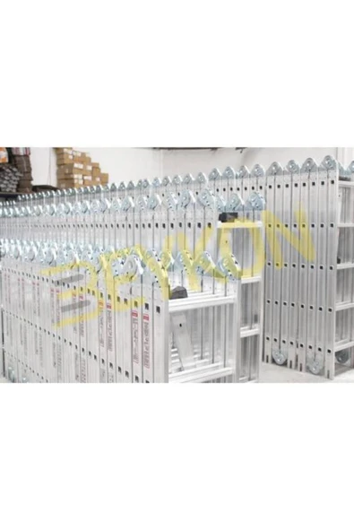 Akrobat Çok Amaçlı Katlanır Merdiven 4.70 M 16 Basamaklı 4x4ye - 6