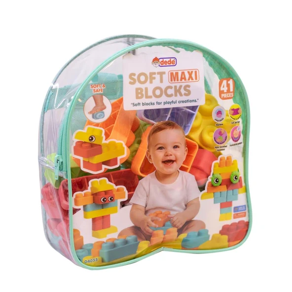 Dede Oyuncak  Çantalı Soft Maxi Bloklar 41 Parça 04055 - 5