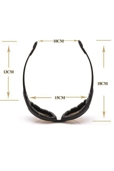 Daisy Tactical 4 Farklı Renk Lensli Çantalı Gözlük / Motorcu Dağcı Asker Gözlüğü - Resim 3