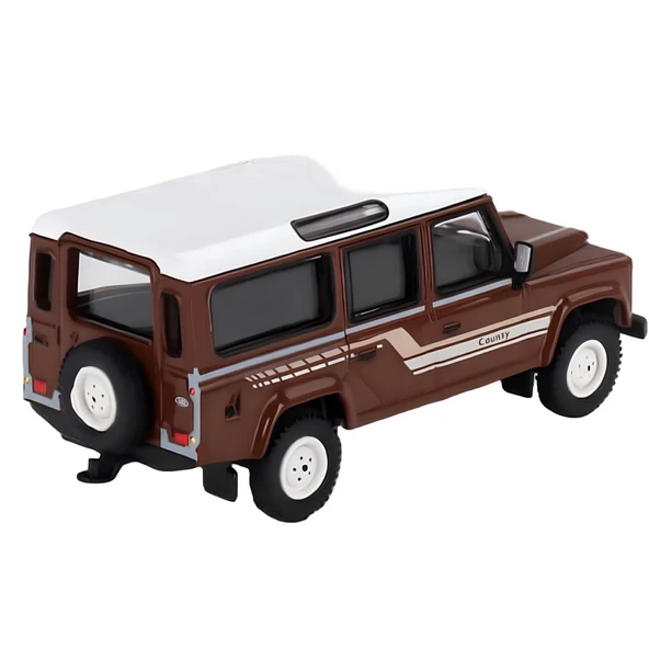 Nessiworld Mini GT 1/64 Land Rover Defender 110 1985 County Station Wagon Russet Brown - Resim 3