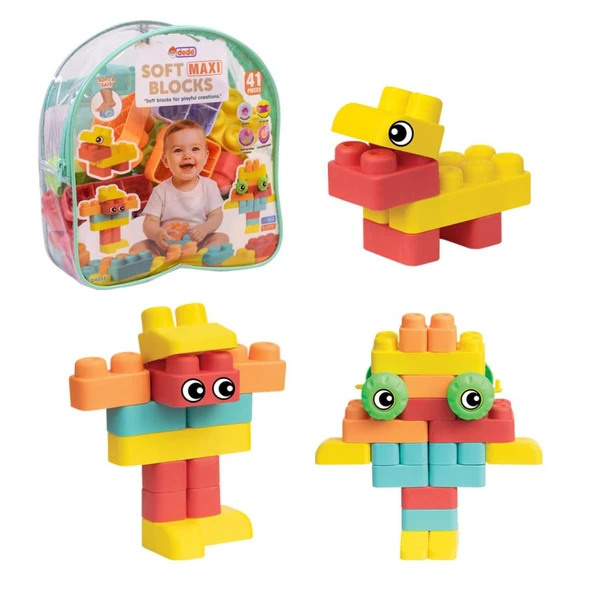 Dede Oyuncak  Çantalı Soft Maxi Bloklar 41 Parça 04055