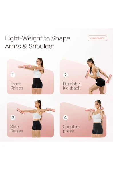 Kadınlar için Ayarlanabilir El Dambıl 5 LB Dambıl 2'li Set, 4'ü 1 Arada Küçük Dambıl Seti EE130 - 5