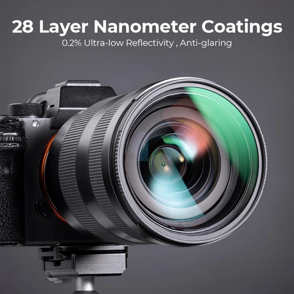 K&F CONCEPT 58 mm Nano-X MCUV Çok Katmanlı 8K UV Filtre - Resim 3