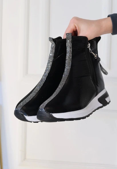 Riyne Siyah Paraşüt Fermuarlı Bot - Resim 2