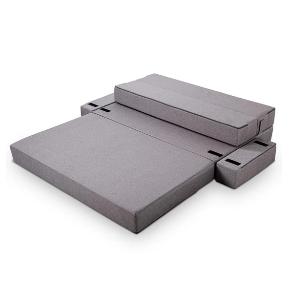 Homedius Melisa Çift Kişilik Katlanır Yatak Katlanır Koltuk Bej Çift - 12