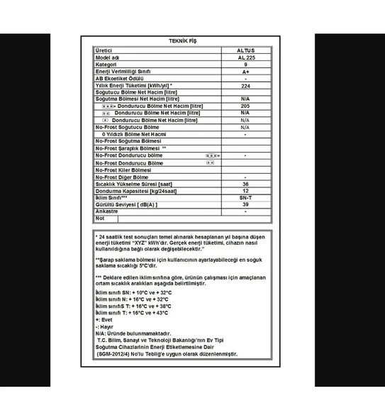 Altus AL 2205 Sandık Tipi Derin Dondurucu - 2