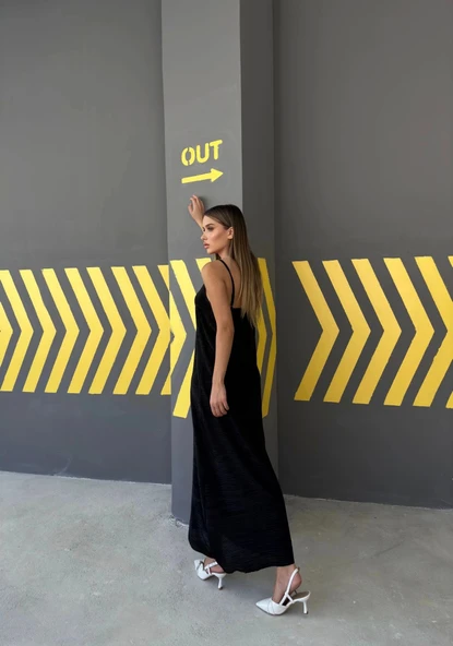 Piliseli uzun elbise - 2