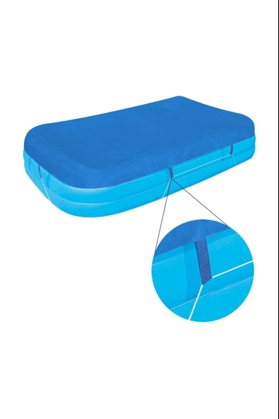 Bestway 12819  Dikdörtgen Şişme Aile Havuz Seti, Pompa +58319 Kapama Örtüsü(211x132x46cm) - 2
