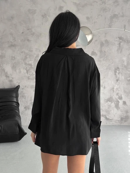 Modal oversize cepli gömlek - 5