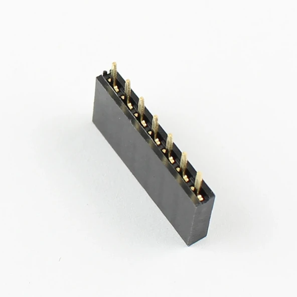 1x7 Pin Dişi Header Konnektör 2.54mm 180° 180C Ph:8.5mm - 440 Adet - Resim 6