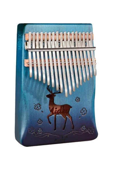 Klx-510 Hakiki Ağaç Geyik Desenli Kalimba 17 Tuşlu EE116 - 3