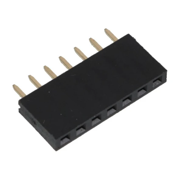 1x7 Pin Dişi Header Konnektör 2.54mm 180° 180C Ph:8.5mm - 440 Adet - Resim 3