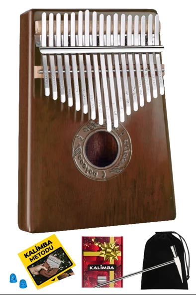 Klx-520 Hakiki Ağaç Kalimba Ahşap Desenli 17 Paslanmaz Tuşlu (FULL SET) AA124