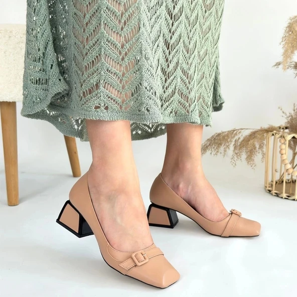 Pentio Nude Cilt Topuklu Ayakkabı - Resim 4