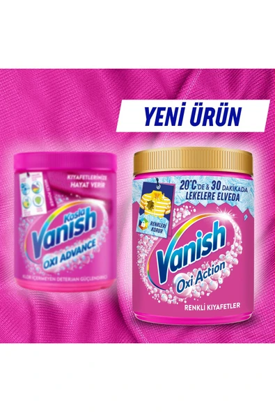 Vanish Oxi Action Multipower Renkliler İçin Deterjan Güçlendirici Toz ve Leke Çıkarıcı 480 Gram - 8