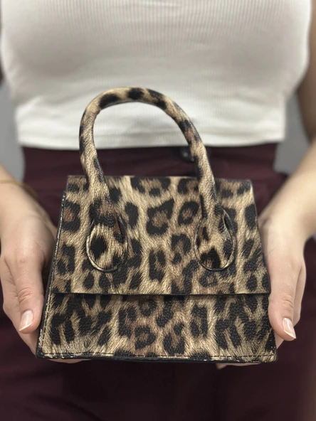 luxe leopar cilt çanta - 4