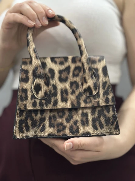luxe leopar cilt çanta - 3