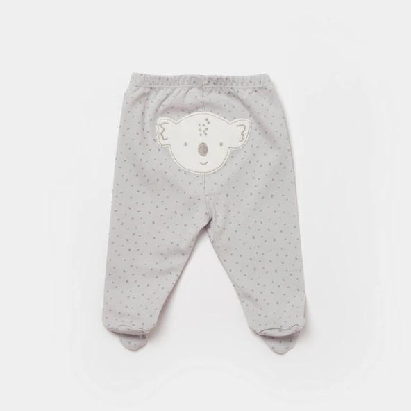Bibaby Biorganic Koala Jungle Patikli Pantolon 57888 Gri - 2