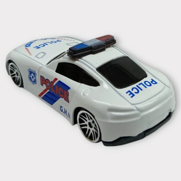 Metal Mini Polis Arabası  8 cm - Polis - 8 - 3