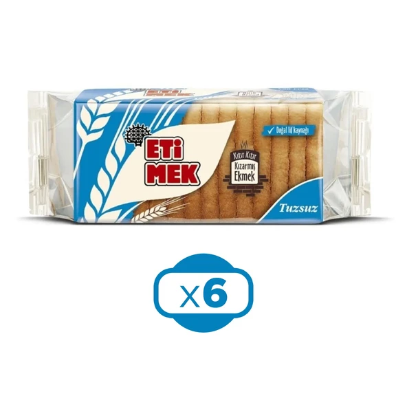 Eti Tuzsuz Etimek Kızarmış Ekmek 148 g x 6 Adet