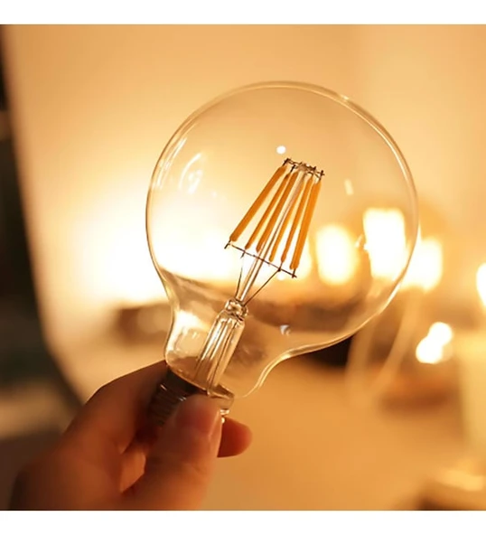 Cata CT-4354 6W Rustik LED G95 Glop Ampul Günışığı 3200K E27 Duy Dekoratif Filament Lamba