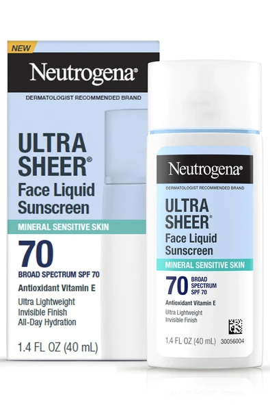 Neutrogena Ultra Sheer SPF70 Mineral Yüz Güneş Kremi 40ML